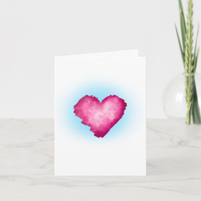 Ruby Heart Dankeschön-Karte Einladung (Vorderseite)