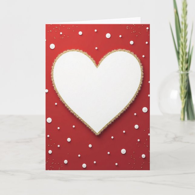 Ruby Heart Festive Joy Karte (Vorderseite)