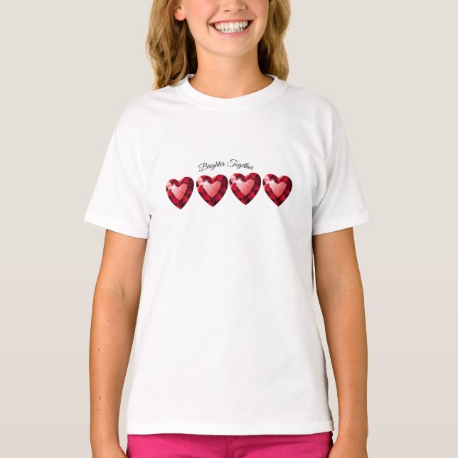 Ruby Heart Love- T-shift Valentine Gift  T-Shirt (Vorderseite)
