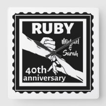 Ruby-Hochzeitstag mit Händen 40.