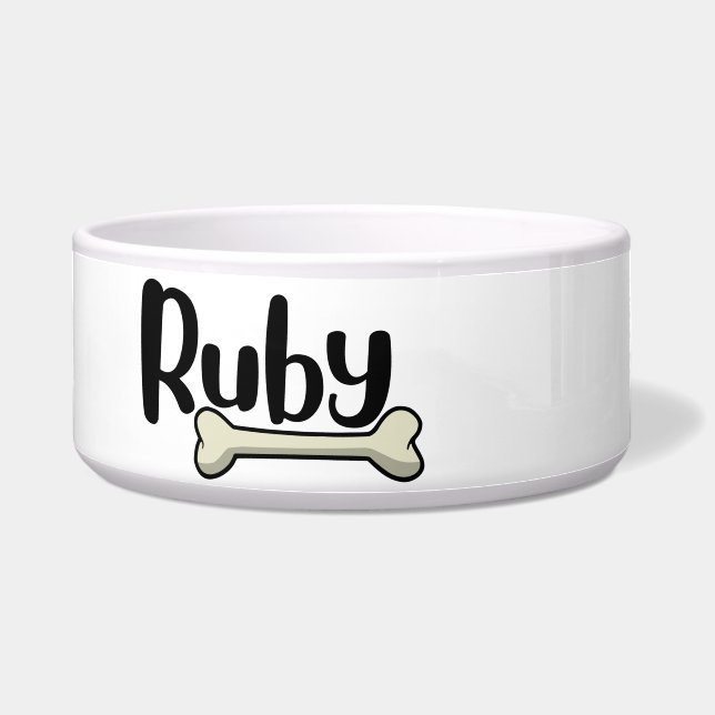 Ruby - Hund personalisierte Schüssel (Vorderseite)