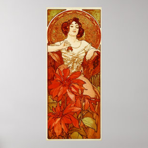 Ruby Illustration von Alphonse Mucha Poster