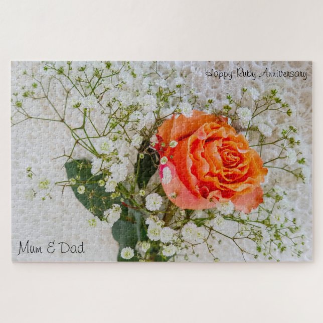 Ruby-Jahrestag. Puzzle (Horizontal)