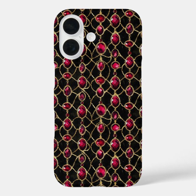 Ruby Jewel Pattern Case-Mate iPhone Hülle (Rückseite)