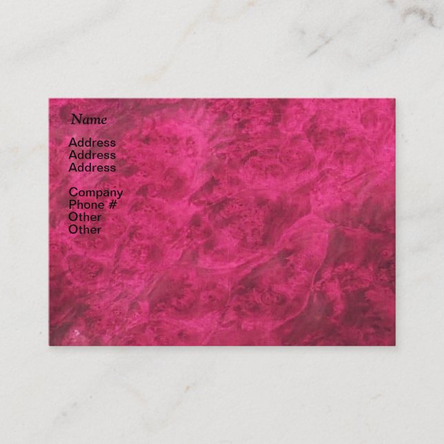 Ruby Jewel Tone Business Card Visitenkarte (Vorderseite)
