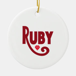 Ruby Keramik Ornament