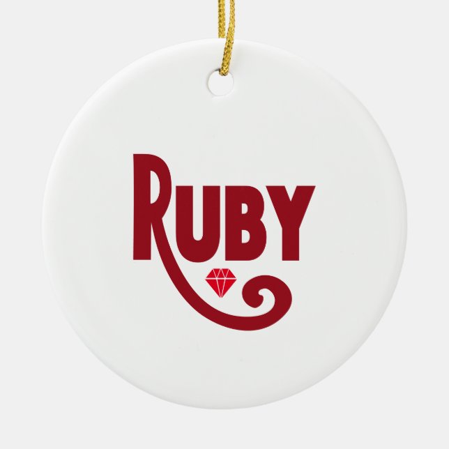Ruby Keramik Ornament (Vorne)