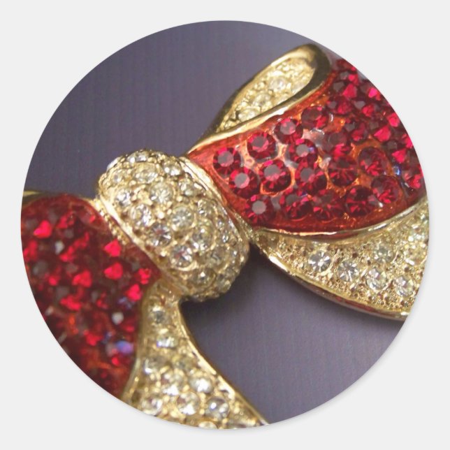 Ruby Kristall Bow Stickers (Vorderseite)