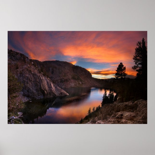 Ruby Lake Sunset - John Muir Trail - Sierra Nevada Poster (Vorne)
