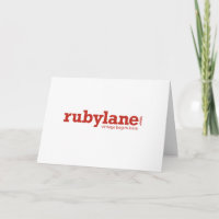 Ruby Lane Danke Karte - 7" x 5"