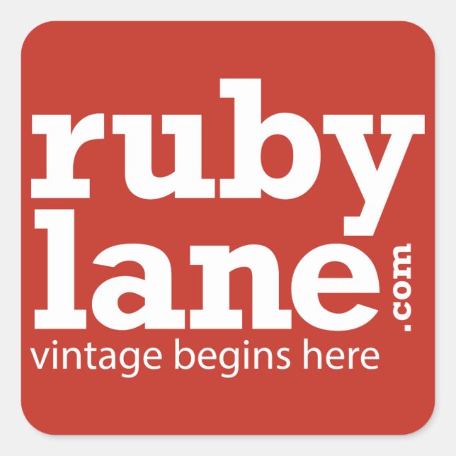Ruby Lane Farbsticker Quadratischer Aufkleber (Vorderseite)
