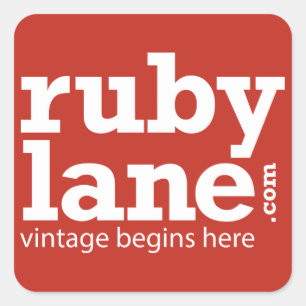 Ruby Lane Farbsticker Quadratischer Aufkleber