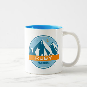 Ruby Mountains Nevada Stars Moon Zweifarbige Tasse