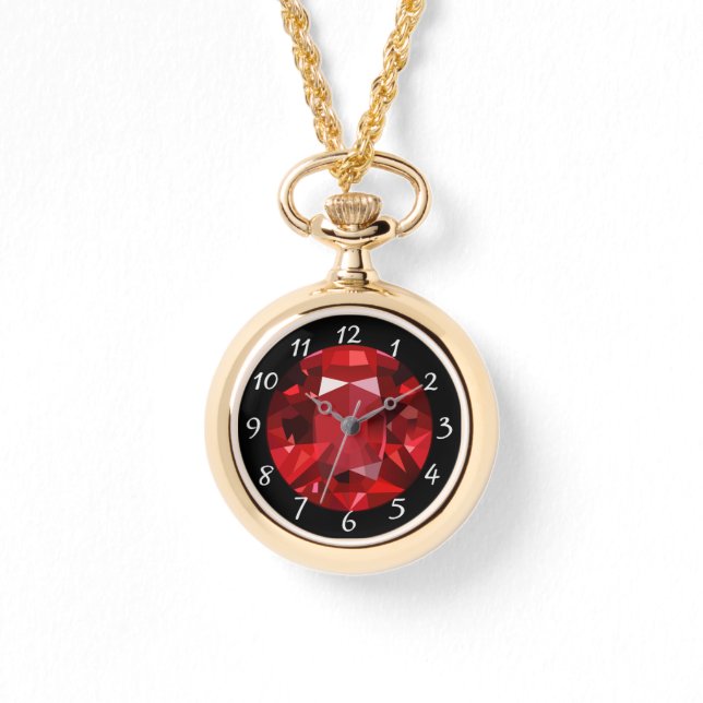 Ruby Necklace Watch Armbanduhr (Vorderseite)