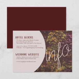 Ruby Pflanze Wall Info Card Runde Einladung
