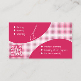 Ruby Pink Classy Reinigungsservice Business Card Visitenkarte