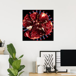 Ruby Pomegranate Fruit Poster