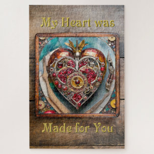 Ruby Pomegranate Heart Steampunk Serie Puzzle
