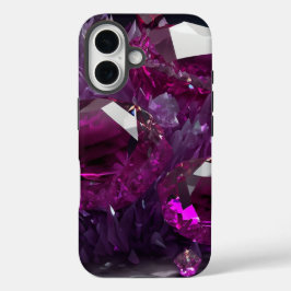 Ruby Radiance Abstrakt Magenta Hot Pink Crystal iPhone 16 Hülle