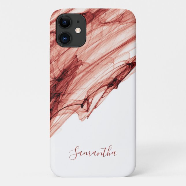 Ruby raucht rot personalisiert Case-Mate iPhone hülle (Rückseite)