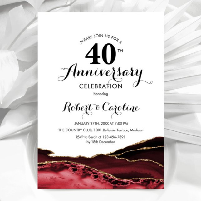 Ruby Red 40. Jubiläum Einladung (Von Creator hochgeladen)