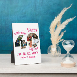 Ruby Red 40th Wedding Anniversary 11 Foto Collage Fotoplatte