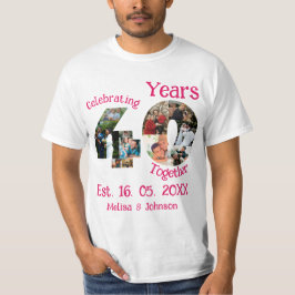 Ruby Red 40th Wedding Anniversary 11 Foto Collage T-Shirt