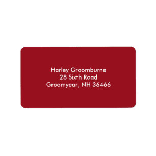 Ruby Red Adressaufkleber