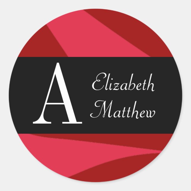 Ruby Red Anpassen der Aufkleber "Nachname und Vorn (Vorderseite)