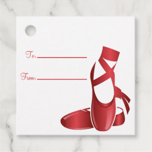 Ruby Red Ballet Slippers füllen Geschenkanhänger