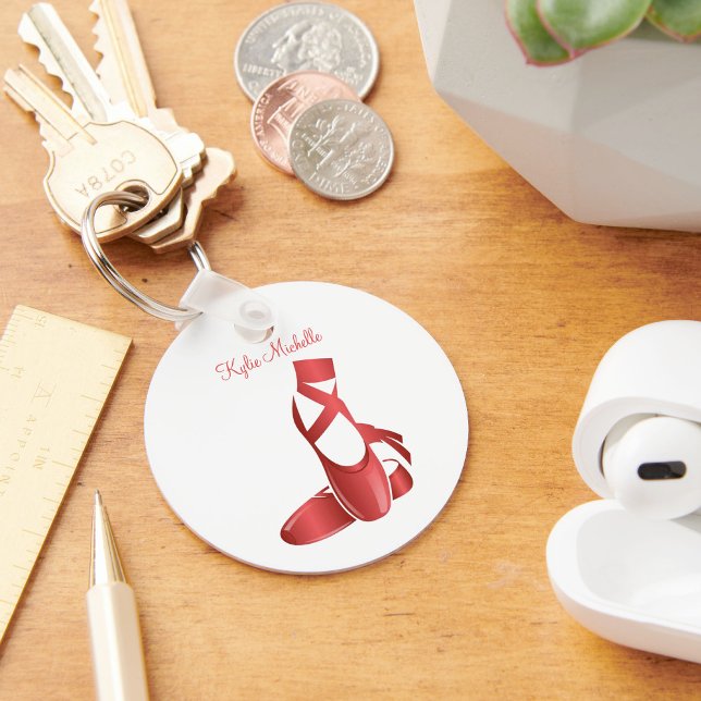 Ruby Red Ballet Slippers w Name Dance Schlüsselanhänger (Von Creator hochgeladen)
