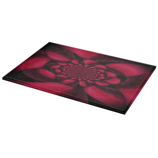 Ruby Red Black Petal Schneidebrett (Ecke)