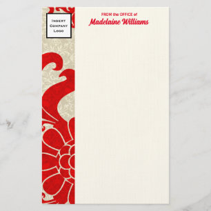 Ruby Red Border mit Business-Logo Briefpapier
