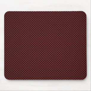 Ruby Red Carbon Fiber Style Print Decor Mousepad