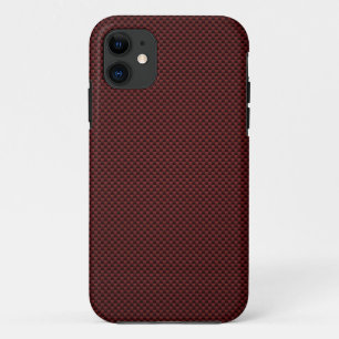 Ruby Red Carbon Fibre Style Druckdekor Case-Mate iPhone Hülle