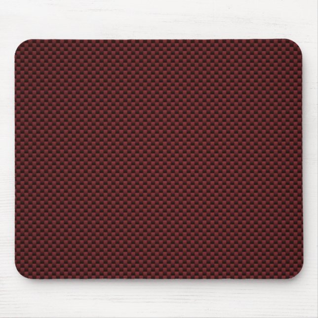 Ruby Red Carbon Fibre Style Druckdekor Mousepad (Vorne)