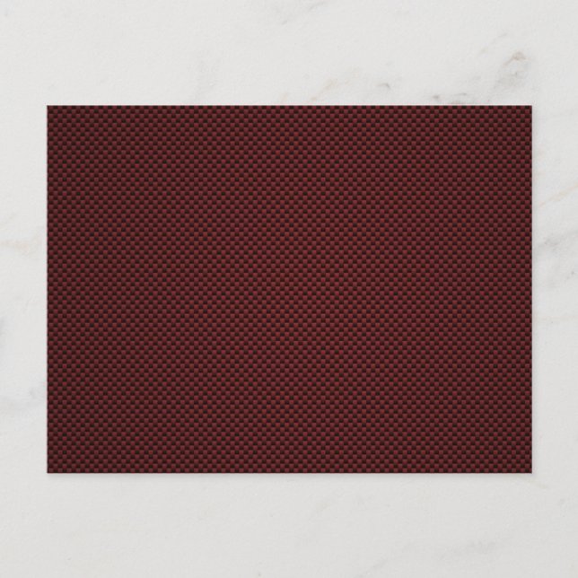 Ruby Red Carbon Fibre Style Druckdekor Postkarte (Vorderseite)