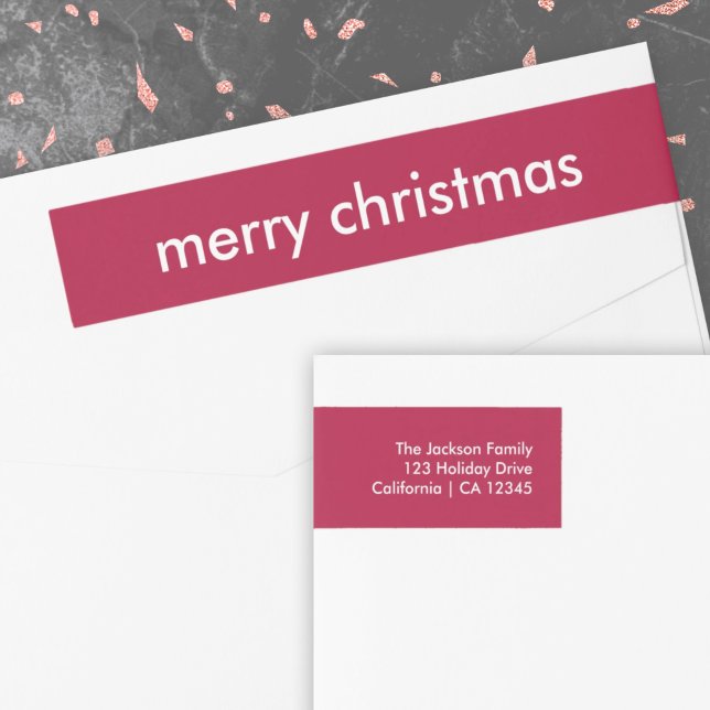 Ruby Red Christmas | Burgund Minimalistische Adres (Von Creator hochgeladen)