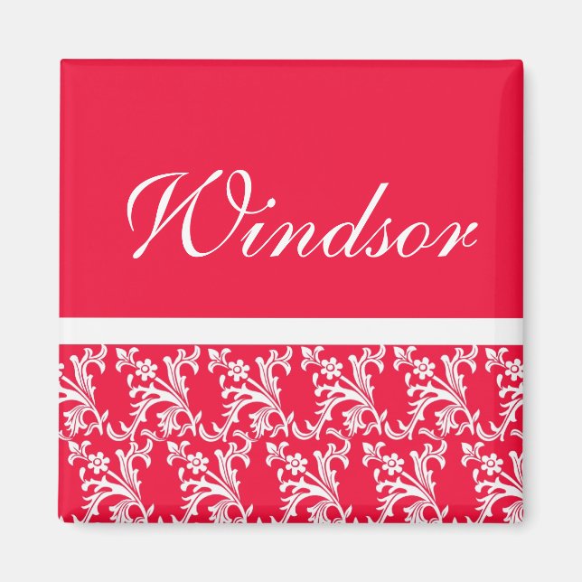 Ruby Red Custom Wedding Magnete (Vorne)