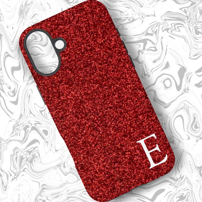 Ruby Red Girly Printed Glitzer Stilvoll und Niedli Case-Mate iPhone Hülle (Von Creator hochgeladen)