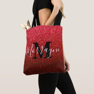 Ruby Red Glitzer Ombre Glitzern Metallic Monogram