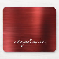Ruby Red Imitats Brushed Metal Personalisiert