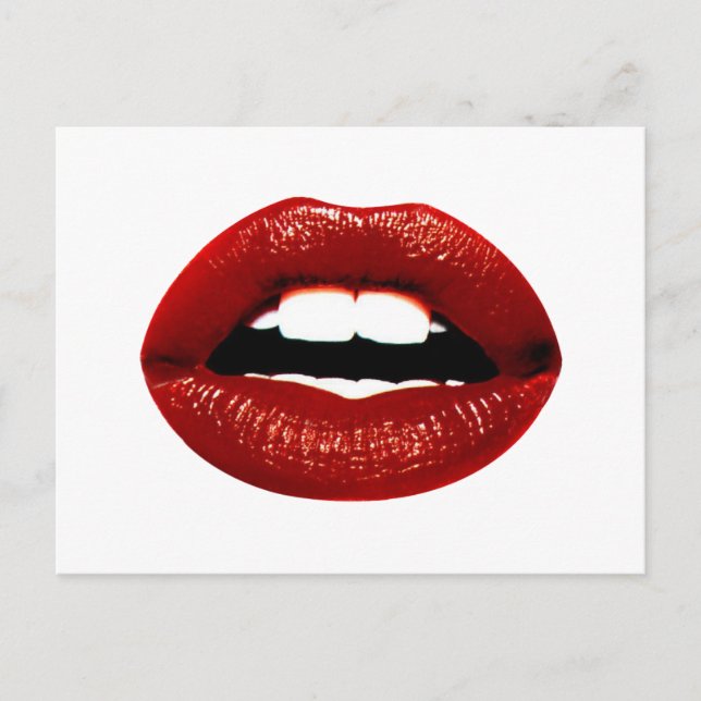 Ruby Red Lips Postkarte (Vorderseite)