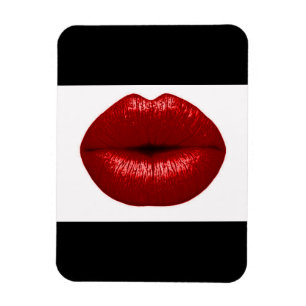 RUBY RED LIPSTICK MAKEUP SCHÖNHEIT FASHION SALON MAGNET