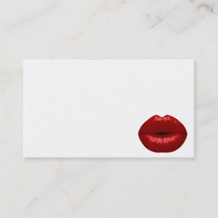 RUBY RED LIPSTICK MAKEUP SCHÖNHEIT FASHION SALON  VISITENKARTE