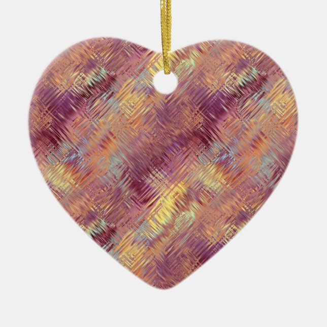 Ruby Red Liquid Pattern Keramik Ornament (Vorne)