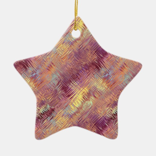 Ruby Red Liquid Pattern Keramik Ornament (Vorne)