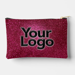Ruby Red Metallic Funkelnd Glitzer Luxury Business Zubehörtasche