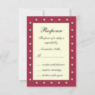 Ruby Red, Off White und Pearls UAWG RSVP Karte