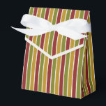 Ruby Red, Olive Green, Gold gestreift Geschenkschachtel<br><div class="desc">Ruby Rot,  Olivgrün und goldgestreifter Greifkasten mit Krawatte. Perfekt für alle Geschenkthemen; einfach/minimalistisch bis maximalistisch,  je nach zusätzlichen Verzierungen.</div>